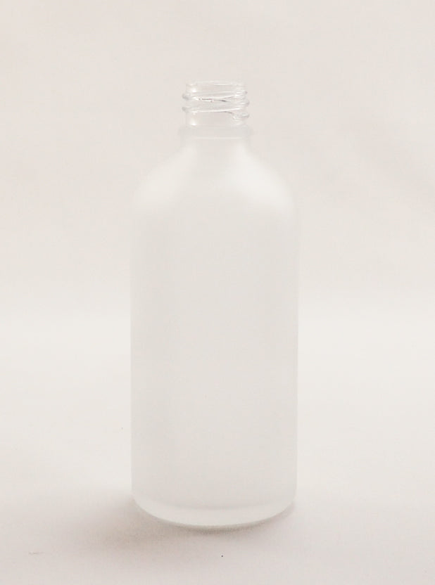 Weißglasflasche mattiert 100ml DIN 18 - Felslindenhof Naturprodukte