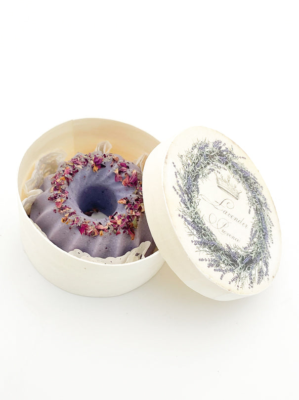 Seifengugelhupf in der Box Lavendel - Felslindenhof Naturprodukte