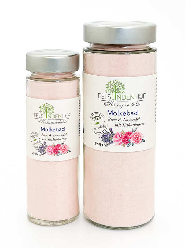 Molkebad Rose und Lavendel mit Kakaobutter - Felslindenhof Naturprodukte