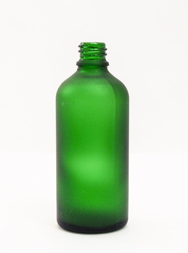 Grünglasflasche mattiert 100ml DIN 18 - Felslindenhof Naturprodukte